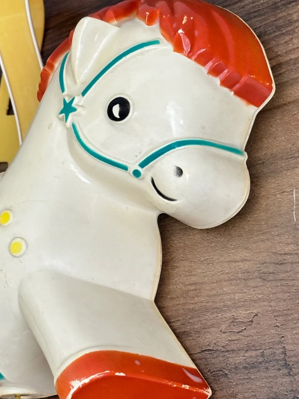 VINTAGE 1968 Fisher Price Pony Music Box Musical Pull String Crib Baby Toy #190